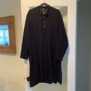 Men's navy blue Kurta for Indian festivities